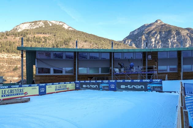 CROSS COUNTRY SKIING - FIS WC Val di Fiemme VAL Di FIEMME,ITALY,02.JAN.20 - NORDIC SKIING, CROSS COUNTRY SKIING - FIS World Cup, Tour de Ski, preview. Image shows an overview over the cross country stadium Lago di Tesero. GEPAxpictures xPhilippxBrem