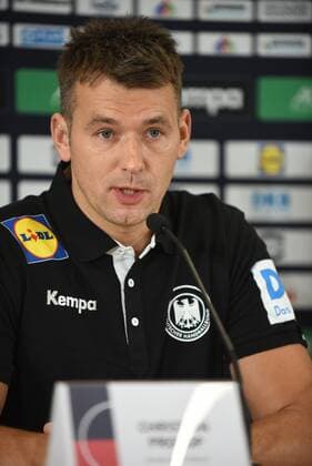 03 01 2019 Frankfurt am Main, Press conference to announce the German Handball Federations line-up for the EHF EURO 2020 Handball National Coach Christian Prokop