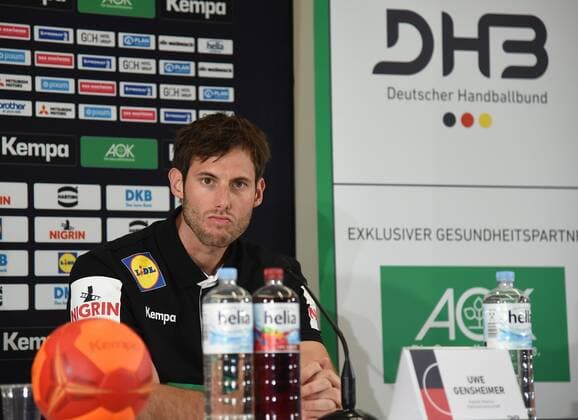 03 01 2019 Frankfurt am Main, Press conference to announce the German Handball Federations line-up for the EHF EURO 2020 Handball National Player Uwe Gensheimer