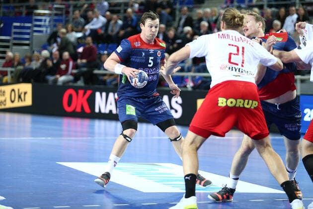 Handball, Länderspiel, Dänemark - Norwegen Sander Sagosen (Norvege) HANDBALL : Danemark vs Norvege - Golden League - 1ere journee - 03 01 2020 KevinDomas Panoramic 