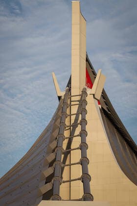Tokyo 2020 Yoyogi National Stadium TÓQUIO, TO - 30.10.2019: TOKYO 2020 YOYOGI NATIONAL STADIUM - Yoyogi National Stadium details. Arena where Handball, Badminton and Wheelchair Rugby will take place at the Tokyo 2020 Olympic Games, Olympische Spiele, Olympia, OS Arena that was once staged at the 1964 Olympics. (Photo: Bruno Ruas Fotoarena) x1851489x  BrunoxRuas