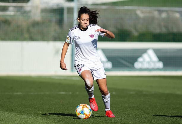 January 4, 2020, Madrid, MADRID, SPAIN: MADRID, SPAIN - JANUARY 4: Ariana Arias Jimenez Ari of CD Tacon during Spanish Women Football League football match, played between CD Tacon and Sevilla FC at Ciudad Real Madrid on January 04, 2020 in Madrid, Spain. Soccer: Women League - CD Tacon v Sevilla FC - ZUMAa181 20200104_zaa_a181_178 Copyright: xAFP7x