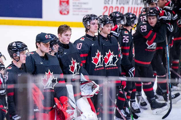 200104 Goalkeeper Joel Hofer of Canada after the 2020 IIHF World Junior Championship semi final between Canada and Finland on January 4, 2020 in Ostrava Photo Simon Hastegard BILDBYRAN kod SH 180173 ishockey ice hockey u20 jvm jvm 2020 jvm 19 20 iihf world junior championship world juniors bbeng semifinal kanada depp jubel,  Copyright: SIMONxHASTEGARD BB200104ZB034