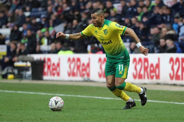 Preston North End v Norwich City FA Cup Onel Hernandez of Norwich City in action against Preston North End during the FA Cup match at Deepdale, Preston. Content Not Available For UK Newspapers Copyright: xMichaelxSedgwickx FIL-14015-0141