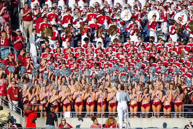 January 1, 2020: The Alabama cheerleaders celebrate during Vrbo Citrus Bowl game action between the Michigan Wolverines and the Alabama Crimson Tide at Camping World Stadium in Orlando, Florida. CSM NCAA, College League, USA Football 2020: Vrbo Citrus Bowl Alabama vs Michigan JAN 01 - ZUMAc04_ 20200101_zaf_c04_668 Copyright: xMatxGdowskix
