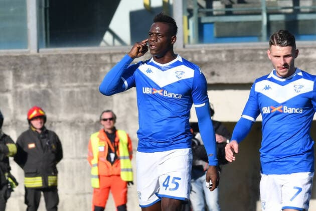 Bilder des Jahres 2020, Sport 01 Januar Sport Themen der Woche KW01 balotelli brescia avverte fans lazio during Brescia vs Lazio, Italian Soccer Serie A Men Championship in Brescia, Italy, January 05 2020  Copyright: xAlessioxTarpinix xIPAx xLivexMediax 0