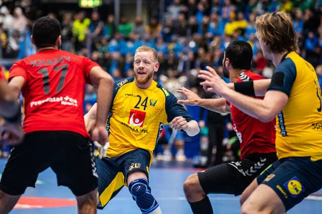 200105 Swedens Jim Gottfridsson during the handball training match between Sweden and Egypt on January 5, 2020 in Jönköping,  Copyright: JÖRGENxJARNBERGER BB200105JJ015