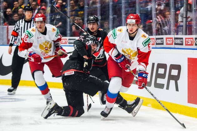200105 Danil Pylenkov of Russia during the 2020 IIHF World Junior Championship gold medal game between Canada and Russia on January 5, 2020 in Ostrava Photo Simon Hastegard BILDBYRAN kod SH 180176 ishockey ice hockey u20 jvm jvm 2020 jvm 19 20 iihf world junior championship world juniors bbeng final kanada ryssland,  Copyright: SIMONxHASTEGARD BB200105ZJ018