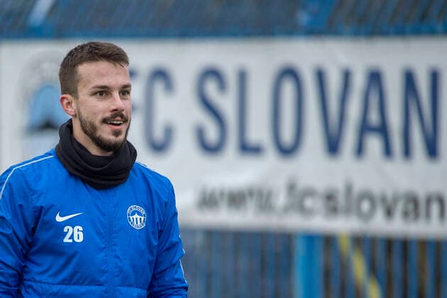 Fotbaliste libereckeho Slovanu zahajili 6. ledna 2020 v Liberci zimni pripravu. Na snimku je zaloznik Jakub Hromada. CTKPhotoP202001060494401  PER 10
