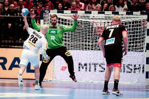 06 01 2020, Stadthalle, Vienna, AUT, EHF EM 2020, Test match, Austria vs. Germany, in the picture Gerald Zeiner AUT during a friendly match at the menÂ¥s EHF EURO 2020 between Austria and Germany at the Stadthalle in Vienna, Austria on 2020 01 06 Vienna  EP_sro