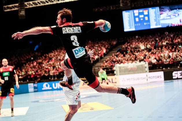 06 01 2020, Stadthalle, Vienna, AUT, EHF EM 2020, test match, Austria vs. Germany, in the picture Uwe Gensheimer GER during a friendly match at the menÂ¥s EHF EURO 2020 between Austria and Germany at the Stadthalle in Vienna, Austria on 2020 01 06 Vienna  EP_sro