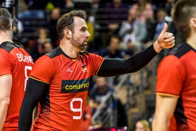 Thumbs up GROZER Georg György 9 Opposite GER 06 01 2020 Berlin, CEV European Olympic Qualification Tokyo 2020,
