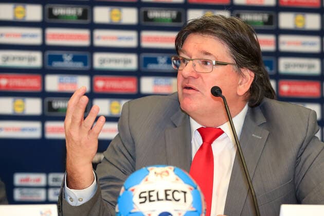 HANDBALL - EHF EURO 2020 GRAZ,AUSTRIA,07.JAN.20 - HANDBALL - EHF European Men s Handball Championship 2020, preview, press conference, PK, Pressekonferenz Image shows president Frank Dicker (STHV). GEPAxpictures xMarioxBuehner