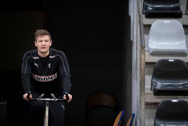 Lasse Svan at the handball national team training in Frederiksberg Hall on Wednesday, January 8, 2020, Copenhagen Denmark,  Copyright: Ritzau Scanpix LiselottexSabroex COP101 spdk20200108-111341-L