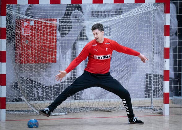 Niklas Landin at the handball national team training in Frederiksberg Hall on Wednesday, January 8, 2020, Copenhagen Denmark,  Copyright: Ritzau Scanpix LiselottexSabroex COP101 spdk20200108-140235-L