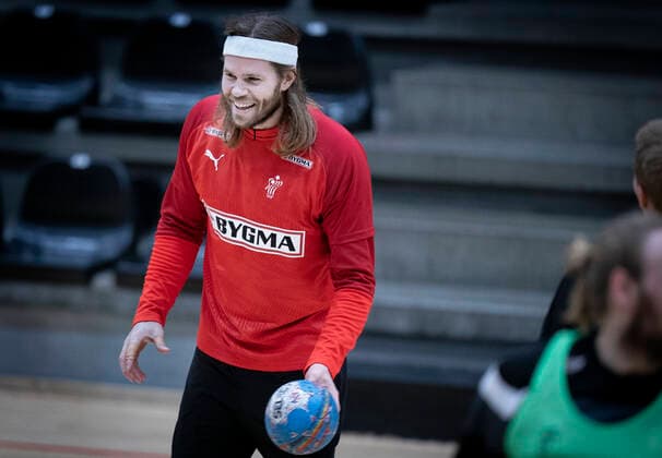 Mikkel Hansen at the handball national team training in Frederiksberg Hall on Wednesday, January 8, 2020, Copenhagen Denmark,  Copyright: Ritzau Scanpix LiselottexSabroex COP101 spdk20200108-140240-L