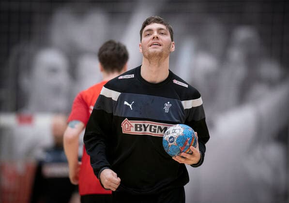 Nicklas Kirkeloekke at the handball national team training in Frederiksberg Hall on Wednesday, January 8, 2020, Copenhagen Denmark,  Copyright: Ritzau Scanpix LiselottexSabroex COP101 spdk20200108-140259-L