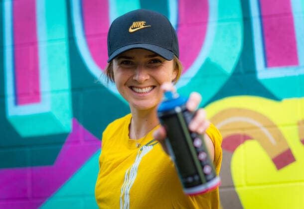 January 8, 2020, Brisbane, AUSTRALIA: Elina Svitolina of Ukraine doing graffiti at the 2020 Brisbane International WTA, Tennis Damen Premier tennis tournament 2020 Brisbane International, Tennis, Brisbane, Australia, Jan 8 - ZUMAa181 20200108_zaa_a181_080 Copyright: xAFP7x