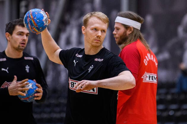 200108 Anders Zachariassen during a training session with the Danish national handball team on January 8, 2020 in Copenhagen,  Copyright: PETTERxARVIDSON BB200108PA035