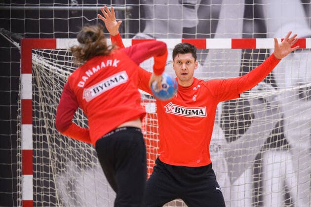 200108 Malvakt Niklas Landin Jacobsen during a training session with the Danish national handball team on January 8, 2020 in Copenhagen,  Copyright: PETTERxARVIDSON BB200108PA047