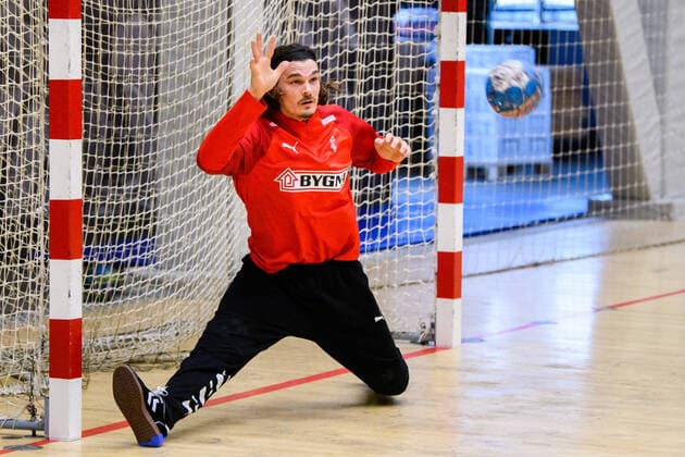200108 Malvakt Jannick Green during a training session with the Danish national handball team on January 8, 2020 in Copenhagen,  Copyright: PETTERxARVIDSON BB200108PA057