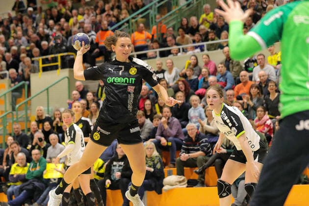 Caroline Mueller Korn, BVB Handball vs SG BBM Bietigheim, women women, handball, DHB Cup, 4 rounds, 2019 2020, 08 01 2020, BVB Handball vs SG BBM Bietigheim, women women, handball, DHB Cup, 4 rounds, 2019 2020, 08 01 2020 Dortmund Copyright: xEibner-Pressefotox EP_EER