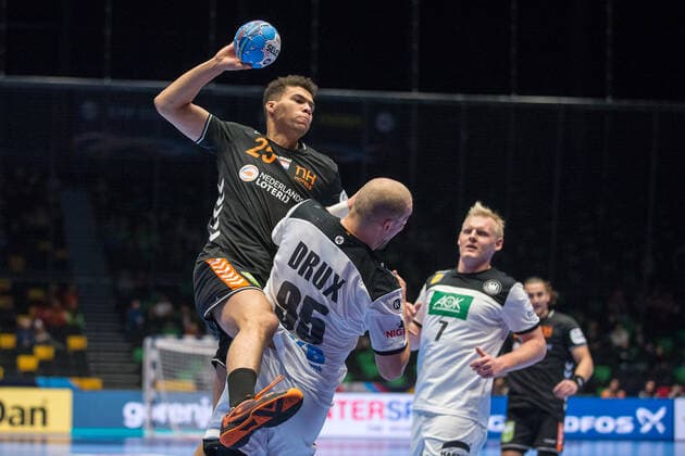 JERRY Ephrahim (Pays-Bas - Netherlands) HANDBALL : Championnat d Europe 2020 - Allemagne vs Pays bas - 01 09 2020 THEOPHILELaurent Panoramic 