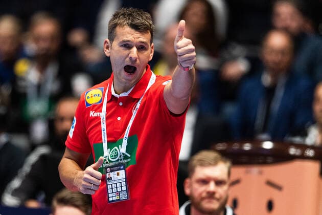 200109 Christian Prokop, head coach of Germany, reacts during the EHF European Handball Championship match between Germany and the Netherlands on January 9, 2020 in Trondheim Photo Vegard Wivestad Grott BILDBYRAN code VG 170456 bbeng handball handball handball handball in the 2020 European mens handball championship 2020 em 2020 handballs em 2020 ehf euro 2020 germany germany germany holland netherlands,  Copyright: VEGARDxWIVESTADxGRoTT BB200109VG043