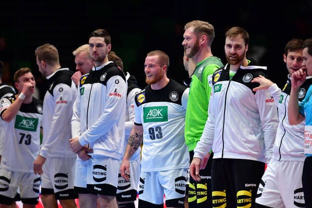 Handball EM Germany Netherlands on 09 01 2020 in the Nye Nidaro halls in Trondheim German team after the game xMNx