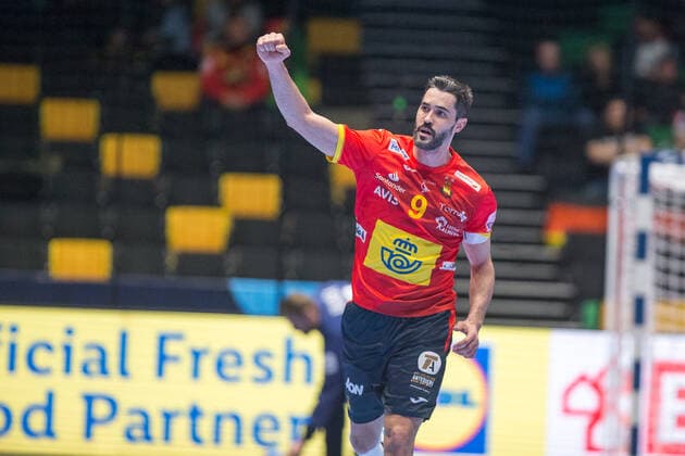 Sport Bilder des Tages Handball, EM, Spanien - Lettland ENTRERRIOS RODRIGUEZ Raul (Espagne - Spain) HANDBALL : Championnat d Europe 2020 : Espagne vs Lettonie - 09 01 2020 THEOPHILELaurent Panoramic 