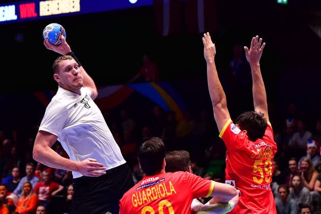 Handball EM Spain Latvia on 09 01 2020 in the Nye Nidaro halls in Trondheim Dainis Kristopans Latvia xMNx