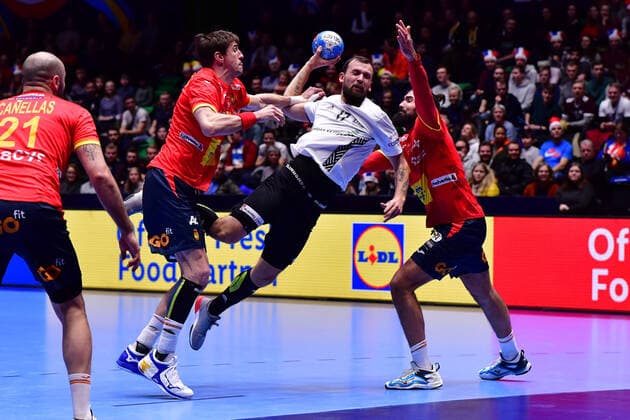 Handball EM Spain Latvia on 09 01 2020 in the Nye Nidaro halls in Trondheim Nils Kreicbergs Latvia xMNx