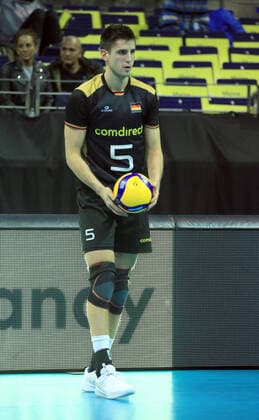 GER, Olympic Qualification, Germany VS Slovenia 07 01 2020, Max Schmeling Halle, Berlin, GER, Olympic Qualification, Germany VS Slovenia, in the picture serve, serve by REICHERT Moritz GER, Germany 5 nordphotox xEngler nph00076