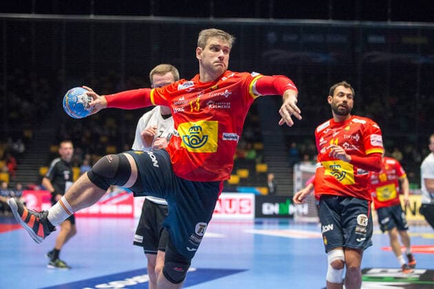 Handball, EM, Spanien - Lettland AGUINAGALDE AKIZU Julen (Espagne - Spain) HANDBALL : Championnat d Europe 2020 : Espagne vs Lettonie - 09 01 2020 THEOPHILELaurent Panoramic 