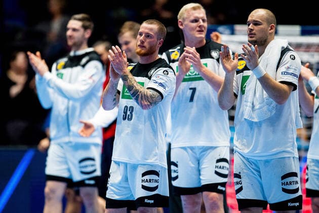 200109 Patrick Zieker of Germany celebrates after the EHF European Handball Championship match between Germany and the Netherlands on January 9, 2020 in Trondheim Photo Vegard Wivestad Grott BILDBYRAN kod VG 170456 bbeng handball handball handball handball em 2020 european mens handball championship 2020 em 2020 handbolls em 2020 ehf euro 2020 germany germany germany holland netherlands,  Copyright: VEGARDxWIVESTADxGRoTT BB200109VG086