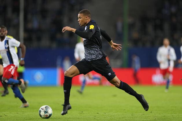 10 01 2020, Football, Season 2019 2020, Bundesliga, Test match Hamburger SV FC Schalke 04, Malick Thiaw FC Schalke 04 Hamburg Volksparkstadion Germany xRHR FOTO TRx