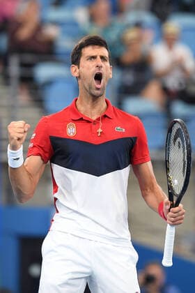 ATP, Tennis Herren CUP SYDNEY DAY 9, Novak Djokovic of Serbia reacts during his semi final match against Danil Medvedev of Russia on day 9 of the ATP Cup tennis tournament at Ken Rosewall Arena in Sydney, Saturday, January 11, 2020. ( NO ARCHIVING, EDITORIAL USE ONLY, NO USE IN BOOKS WITHOUT CONSENT SYDNEY NSW AUSTRALIA  Copyright: xDANxHIMBRECHTSx 20200111001441498390