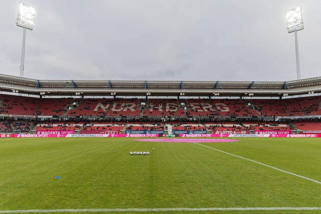 11 01 2020, xomx, Soccer Test Match, 1 FC Nuernberg FC Bayern Muenchen emspor, f l The Frankenstadion in Nuernberg Here the FCN receives the FCB today The floodlights are on, you can start DFL DFB REGULATIONS PROHIBIT ANY USE OF PHOTOGRAPHS as IMAGE SEQUENCES and or QUASI VIDEO Nuernberg