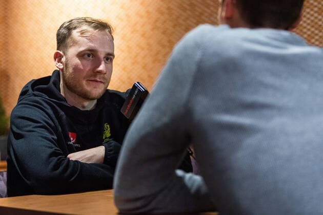 200111 Daniel Pettersson of Sweden is interviewed at a press event during the EHF European Handball Championship on January 11, 2020 in Gothenburg Photo Mathias Bergeld BILDBYRAN Cop 200 bbeng ehf euro 2020 em 2020 european mens handball championship 2020 handball handball handball handball in 2020 handball handball em 2020 sweden Presstäff Pressetreff Press event,  Copyright: MATHIASxBERGELD BB200111MB021