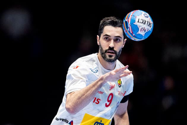 200111 Raul Entrerrios Rodriguez of Spain during the EHF European Handball Championship match between Spain and Germany on January 11, 2020 in Trondheim Photo Vegard Wivestad Grott BILDBYRAN code VG 170462 bbeng handball handball handball handball em 2020 european mens handball championship 2020 em 2020 handballs 2020 ehf euro 2020 spain spain germany germany germany,  Copyright: VEGARDxWIVESTADxGRoTT BB200111VG016
