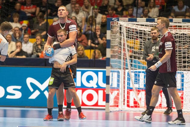 Sport Bilder des Tages Handball EM, Lettland - Niederlande STEINS Luc (Pays-Bas - Netherlands) HANDBALL : Championnat d Europe 2020 : Lettonie vs Pays-Bas - 11 01 2020 THEOPHILELaurent Panoramic 