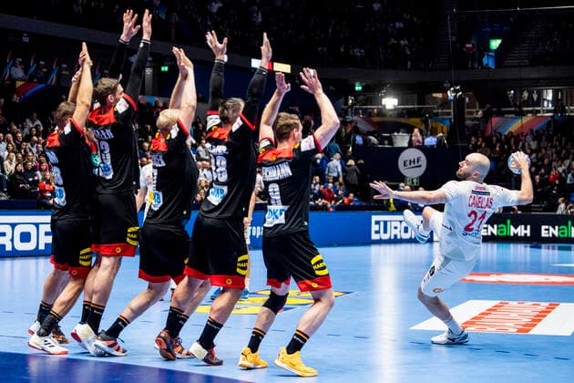 200111 Joan Canellas Reixach of Spain during the EHF European Handball Championship match between Spain and Germany on January 11, 2020 in Trondheim Photo Vegard Wivestad Grott BILDBYRAN code VG 170462 bbeng handball handball handball handball em 2020 european mens handball championship 2020 em 2020 handballs em 2020 ehf euro 2020 spain spain germany germany germany,  Copyright: VEGARDxWIVESTADxGRoTT BB200111VG025