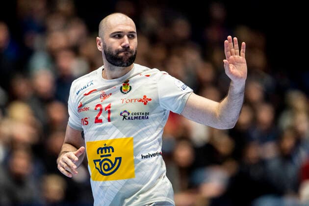 200111 Joan Canellas Reixach of Spain during the EHF European Handball Championship match between Spain and Germany on January 11, 2020 in Trondheim Photo Vegard Wivestad Grott BILDBYRAN code VG 170462 bbeng handball handball handball handball em 2020 european mens handball championship 2020 em 2020 handballs em 2020 ehf euro 2020 spain spain germany germany germany,  Copyright: VEGARDxWIVESTADxGRoTT BB200111VG028