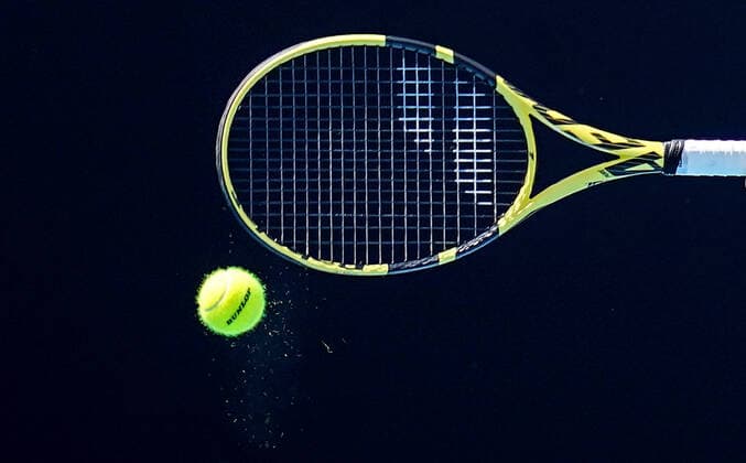 TENNIS AUSTRALIAN OPEN PREVIEW, A general view of the AO tennis ball and tennis racquet of Johanna Konta of Great Britain as she plays a shot at a practice session during the one week to go preview of the Australian Open 2020 at Melbourne Park in Melbourne, Sunday, January 12, 2020. ( NO ARCHIVING, EDITORIAL USE ONLY, NO USE IN BOOKS WITHOUT CONSENT MELBOURNE VIC AUSTRALIA  Copyright: xSCOTTxBARBOURx 20200112001441755850