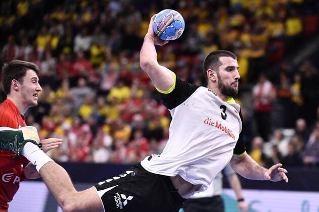 Gothenburg 202001112 Switzerland s Lucas Meister in action during the Men s EHF EURO 2020 Handball group F match preliminary round between Switzerland and Poland in Scandinavium Arena Sunday Jan 12, 2020 Photo Bjorn Larsson Rosvall TT kod 9200 Gothenburg Sweden x9200x,  Copyright: xBjornxLarssonxRosvall TTx EURO HANDBALL SUI-POL