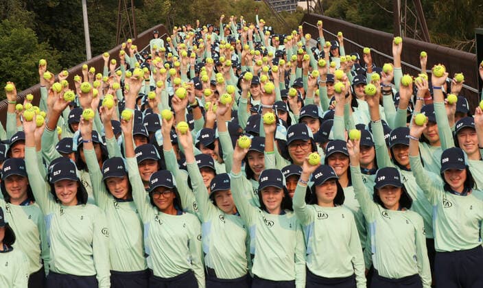 TENNIS AO BALL KIDS, The 2020 Australian Open ball kids pose for a photo during the official welcome of the Australian Open ball kids in Melbourne, Monday, January 13, 2020. ( NO ARCHIVING, EDITORIAL USE ONLY, NO USE IN BOOKS WITHOUT CONSENT MELBOURNE VIC AUSTRALIA  Copyright: xDAVIDxCROSLINGx 20200113001441851401