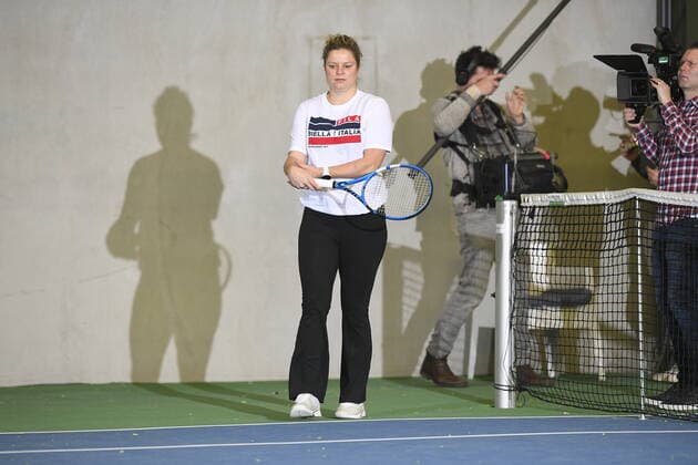 Belgian Kim Clijsters pictured at an open media moment on the come back of Belgian former world number one, Kim Clijsters, in her tennis center called the kiml Clijsters Sports & Health Club, in Bree, Wednesday 15 January 2020. YORICKxJANSENS  x2456469x