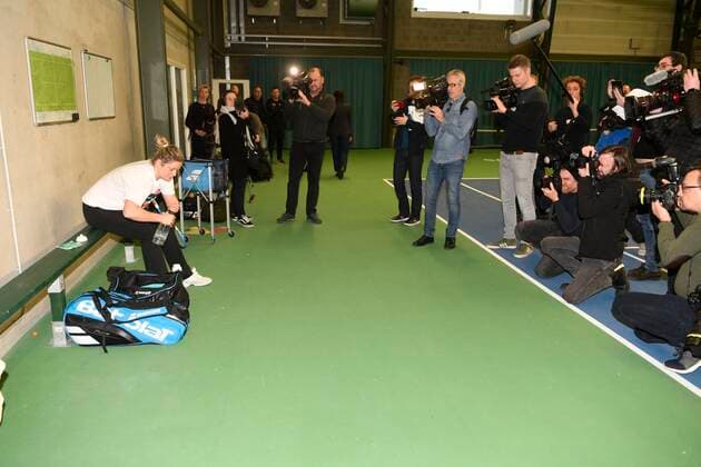 BREE JANUARY 15 : Kim Clijsters pictured during the media day on her Tennis Academy center on January 15, 2020 in Bree Belgium 15 01 2020 TENNIS : Journee medias de Kim Clijsters - Bree - 15 01 2020 PhotoNews Panoramic 