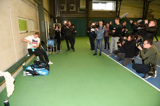 BREE JANUARY 15 : Kim Clijsters pictured during the media day on her Tennis Academy center on January 15, 2020 in Bree Belgium 15 01 2020 TENNIS : Journee medias de Kim Clijsters - Bree - 15 01 2020 PhotoNews Panoramic 
