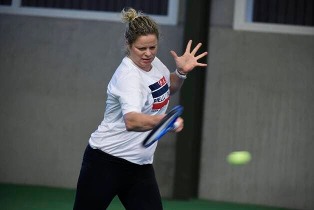 Sport Bilder des Tages BREE JANUARY 15 : Kim Clijsters pictured during the media day on her Tennis Academy center on January 15, 2020 in Bree Belgium 15 01 2020 TENNIS : Journee medias de Kim Clijsters - Bree - 15 01 2020 PhotoNews Panoramic 